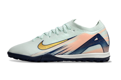 Nike Air Zoom Mercurial Vapor 16 Elite TF Low-Tops Football Shoes - Jade/Gold/Blue