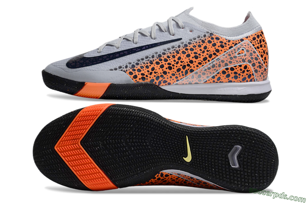 Nike Air Zoom Mercurial Vapor 16 Elite IC Low-Tops Football Shoes - Grey/Black/Leopard 0