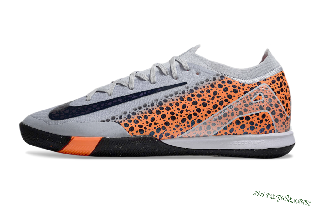 Nike Air Zoom Mercurial Vapor 16 Elite IC Low-Tops Football Shoes - Grey/Black/Leopard 2