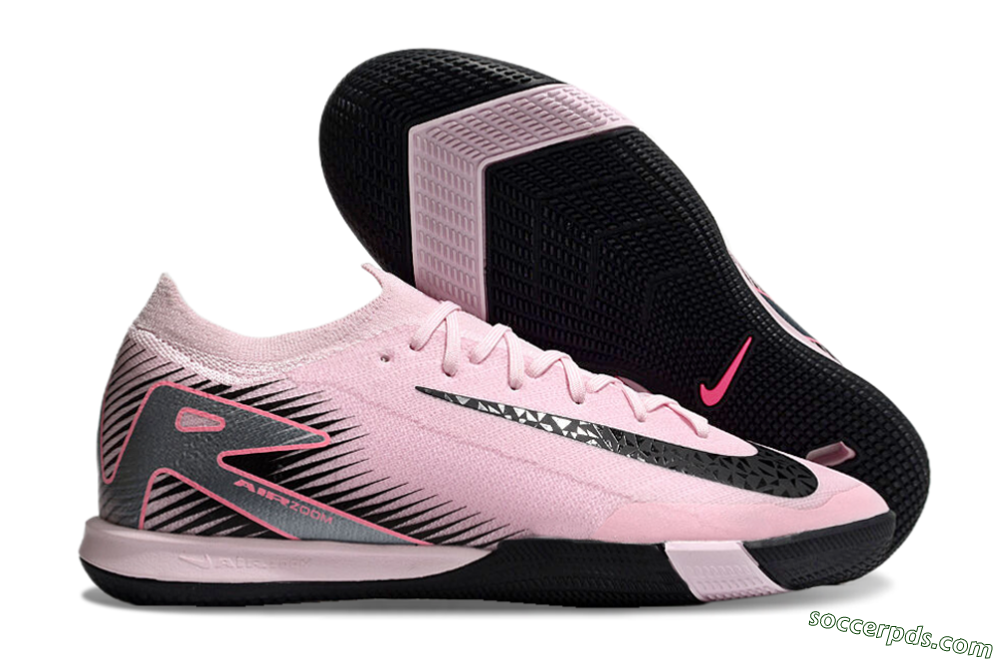 Nike Air Zoom Mercurial Vapor 16 Elite IC Low-Tops Football Shoes - Pink/Black/Silver 1