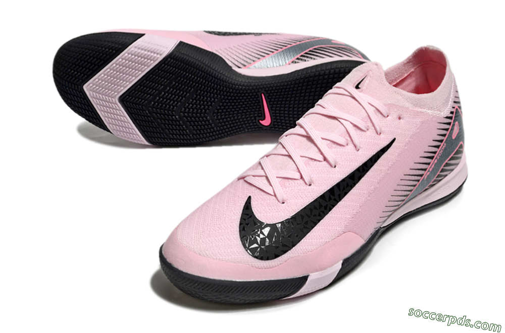 Nike Air Zoom Mercurial Vapor 16 Elite IC Low-Tops Football Shoes - Pink/Black/Silver 3