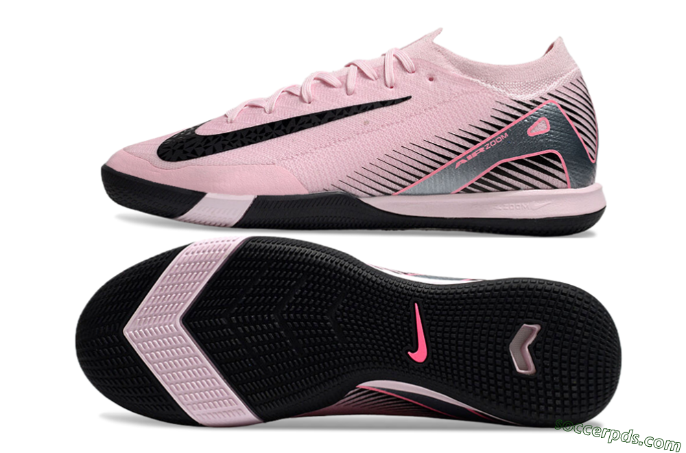 Nike Air Zoom Mercurial Vapor 16 Elite IC Low-Tops Football Shoes - Pink/Black/Silver 0