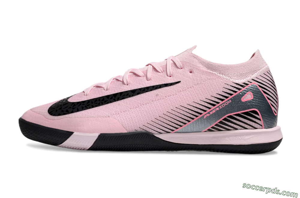Nike Air Zoom Mercurial Vapor 16 Elite IC Low-Tops Football Shoes - Pink/Black/Silver 2