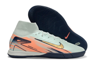 Nike Air Zoom Mercurial Superfly 10 Elite IC High-Tops Football Shoes - Jade/Gold/Red