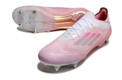 Adidas F50 304 Elite SG Low-Tops Football Boots - Pink/White/Gold
