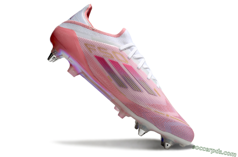 Adidas F50 304 Elite SG Low-Tops Football Boots - Pink/White/Gold 4