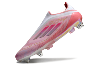 Adidas F50 304 Elite Laceless SG Low-Tops Football Boots - Pink/White/Gold