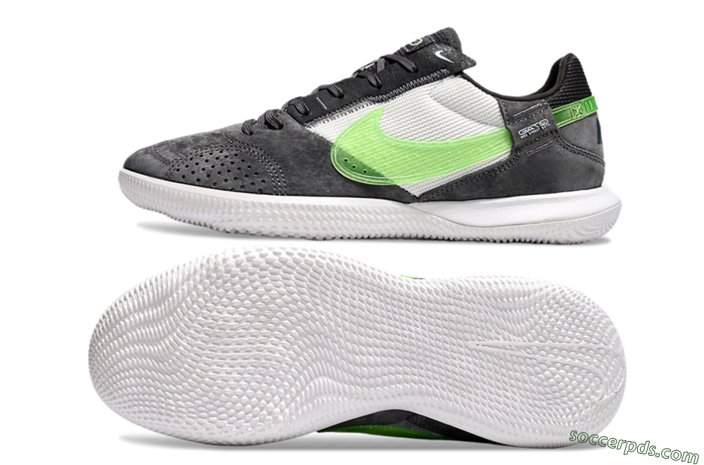 Nike Street Gato IC Low-Tops Football Shoes - Grey/Yellow/White 0