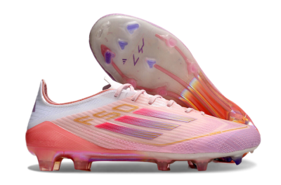 Adidas F50 Elite FG Low-Tops Football Boots - Pink/White/Gold
