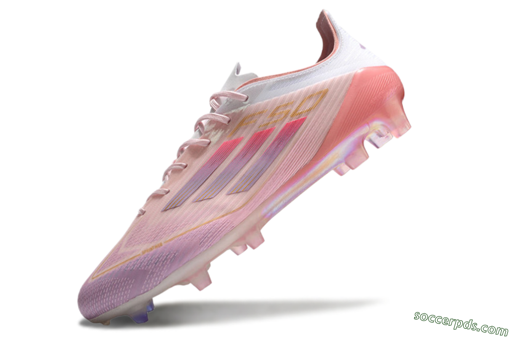 Adidas F50 Elite FG Low-Tops Football Boots - Pink/White/Gold 5