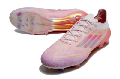 Adidas F50 Elite FG Low-Tops Football Boots - Pink/White/Gold