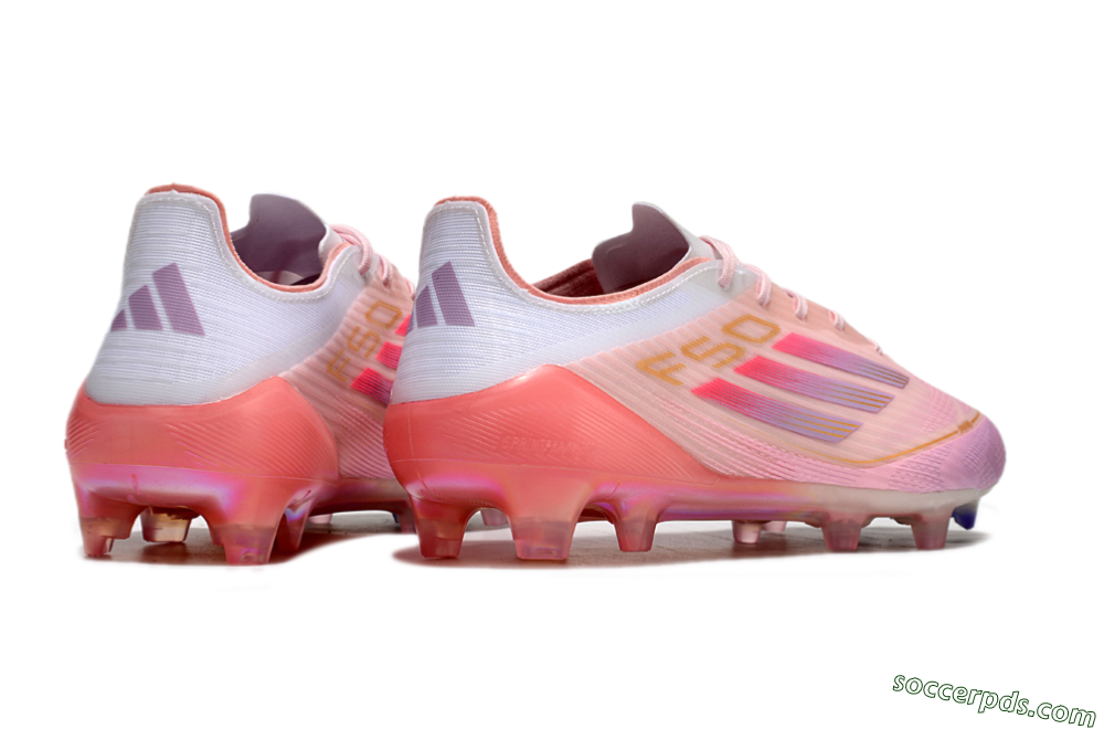 Adidas F50 Elite FG Low-Tops Football Boots - Pink/White/Gold 6
