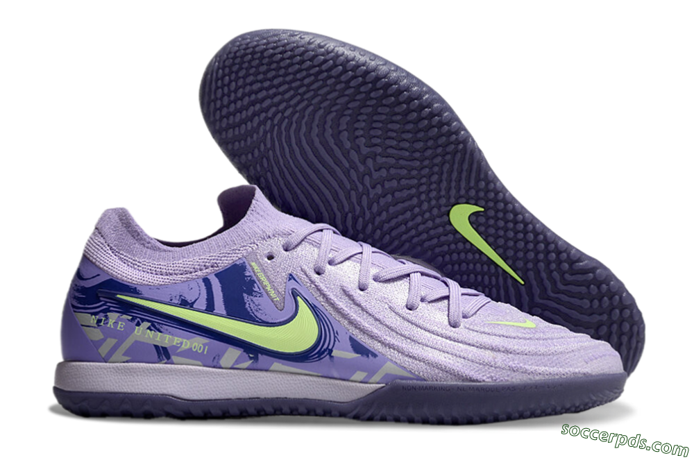 Nike Phantom GX 2 Elite IC Low-Tops Football Shoes - Purple/Yellow/White 1