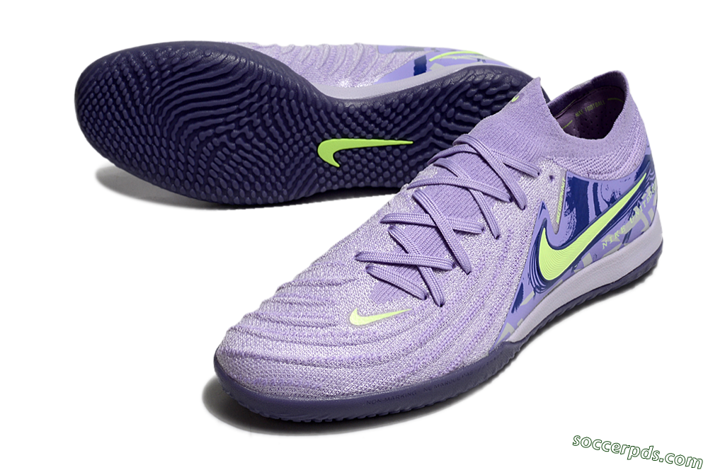 Nike Phantom GX 2 Elite IC Low-Tops Football Shoes - Purple/Yellow/White 3