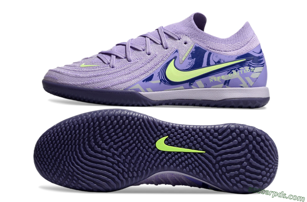 Nike Phantom GX 2 Elite IC Low-Tops Football Shoes - Purple/Yellow/White 0
