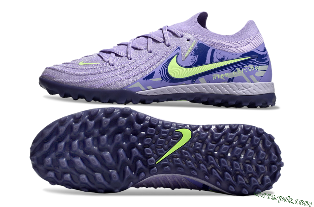 Nike Phantom GX 2 Elite TF Low-Tops Football Shoes - Purple/Yellow/White 0