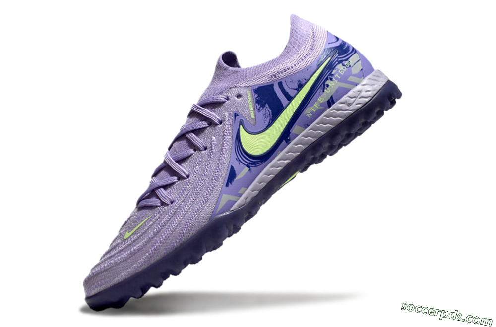 Nike Phantom GX 2 Elite TF Low-Tops Football Shoes - Purple/Yellow/White 5