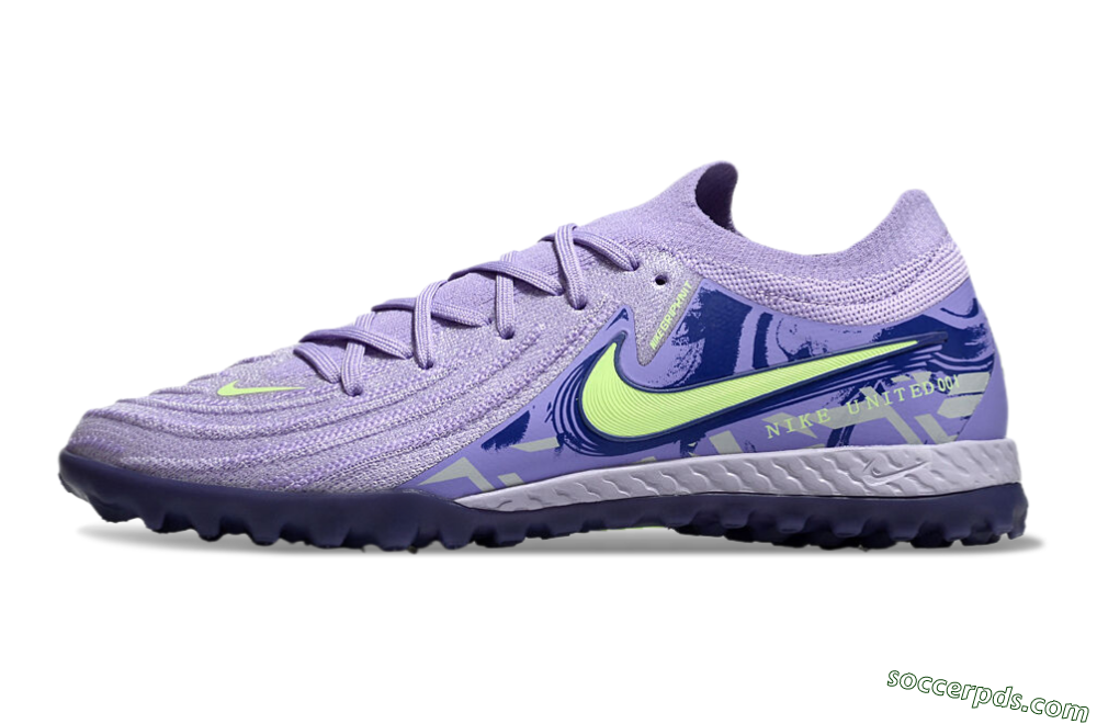 Nike Phantom GX 2 Elite TF Low-Tops Football Shoes - Purple/Yellow/White 2
