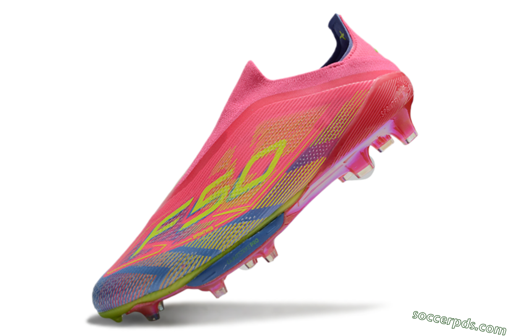 didas F50+ Elite Lightstrike Pro Laceless FG Low-Tops Football Boots - Red/Yellow/Blue 5