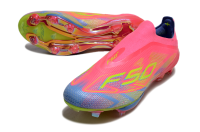 didas F50+ Elite Lightstrike Pro Laceless FG Low-Tops Football Boots - Red/Yellow/Blue