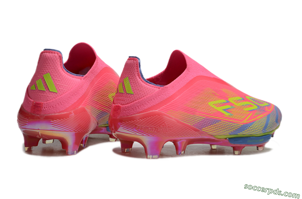 didas F50+ Elite Lightstrike Pro Laceless FG Low-Tops Football Boots - Red/Yellow/Blue 6