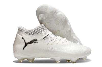 Puma Future 8 Ultimate FG Low-Tops Football Boots - White/Silver/Black