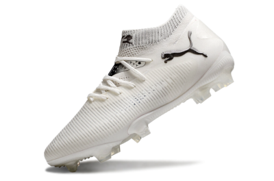 Puma Future 8 Ultimate FG Low-Tops Football Boots - White/Silver/Black