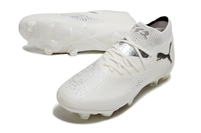 Puma Future 8 Ultimate FG Low-Tops Football Boots - White/Silver/Black