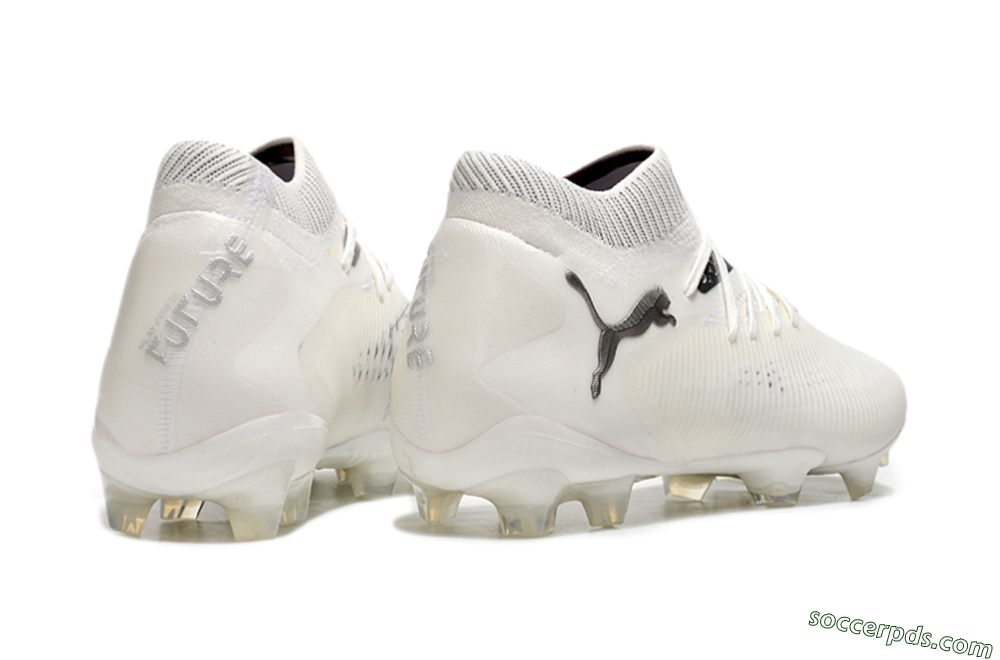 Puma Future 8 Ultimate FG Low-Tops Football Boots - White/Silver/Black 6