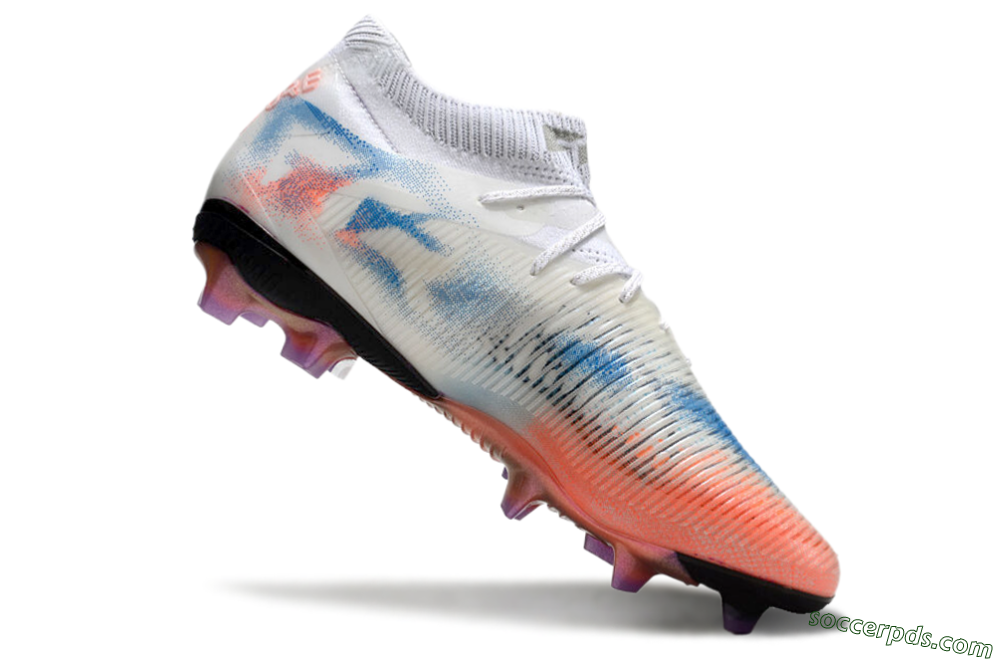 Puma Future 8 Ultimate FG Low-Tops Football Boots - White/Pink/Blue 4