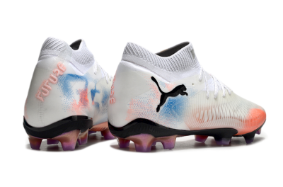 Puma Future 8 Ultimate FG Low-Tops Football Boots - White/Pink/Blue