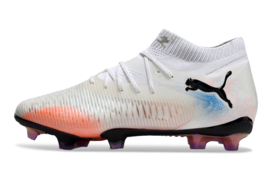 Puma Future 8 Ultimate FG Low-Tops Football Boots - White/Pink/Blue