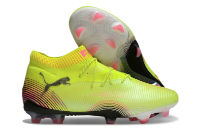 Puma Future 8 Ultimate FG Low-Tops Football Boots - Yellow/Black/Pink