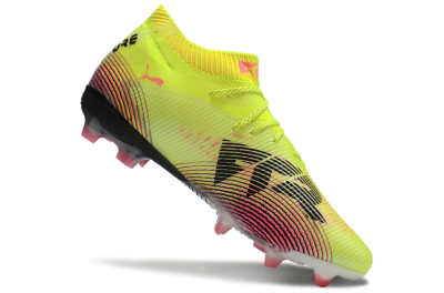 Puma Future 8 Ultimate FG Low-Tops Football Boots - Yellow/Black/Pink