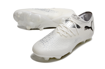 Puma Future 8 Ultimate FG Low-Tops Football Boots - White/Silver/Black