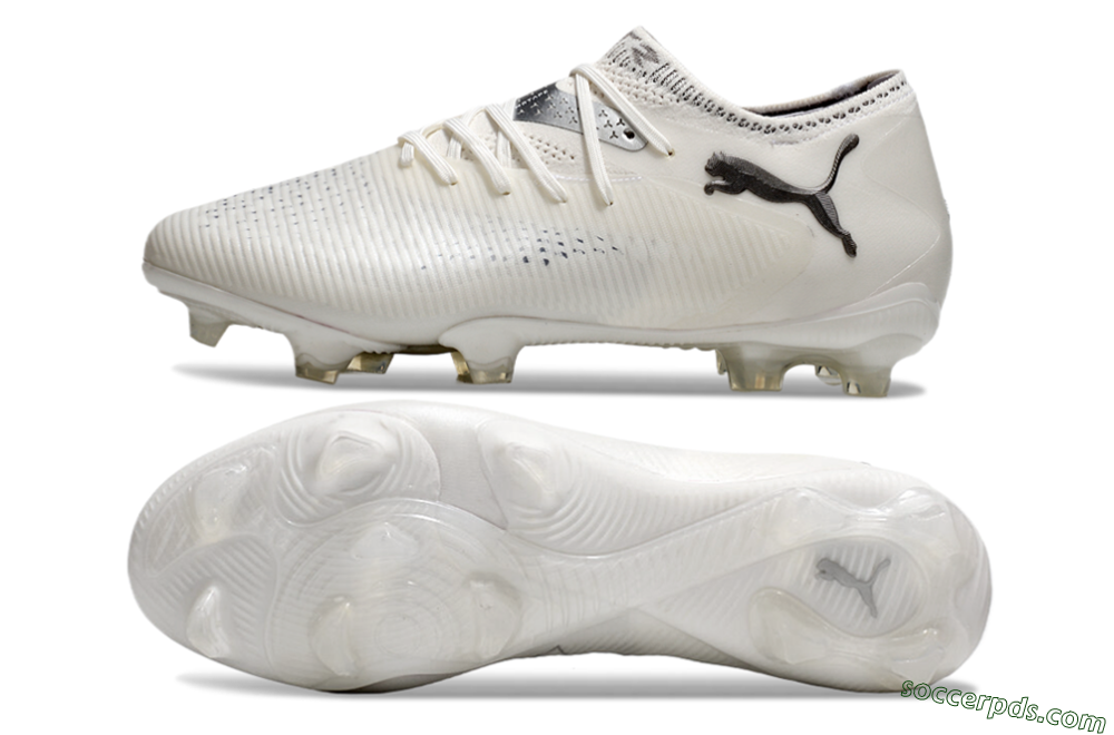 Puma Future 8 Ultimate FG Low-Tops Football Boots - White/Silver/Black 0