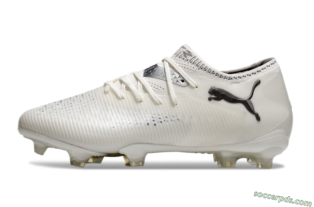 Puma Future 8 Ultimate FG Low-Tops Football Boots - White/Silver/Black 2