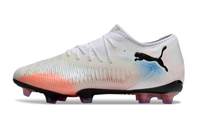 Puma Future 8 Ultimate FG Low-Tops Football Boots - White/Pink/Blue