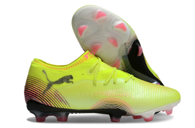 Puma Future 8 Ultimate FG Low-Tops Football Boots - Yellow/Black/Pink