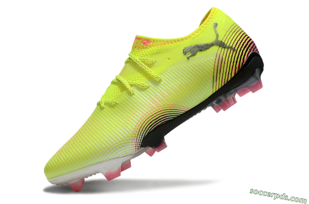 Puma Future 8 Ultimate FG Low-Tops Football Boots - Yellow/Black/Pink 5