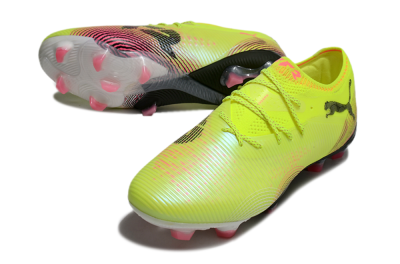 Puma Future 8 Ultimate FG Low-Tops Football Boots - Yellow/Black/Pink