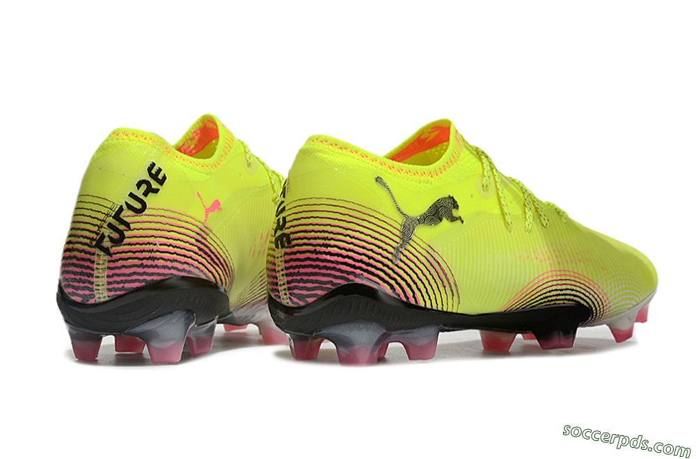 Puma Future 8 Ultimate FG Low-Tops Football Boots - Yellow/Black/Pink 6