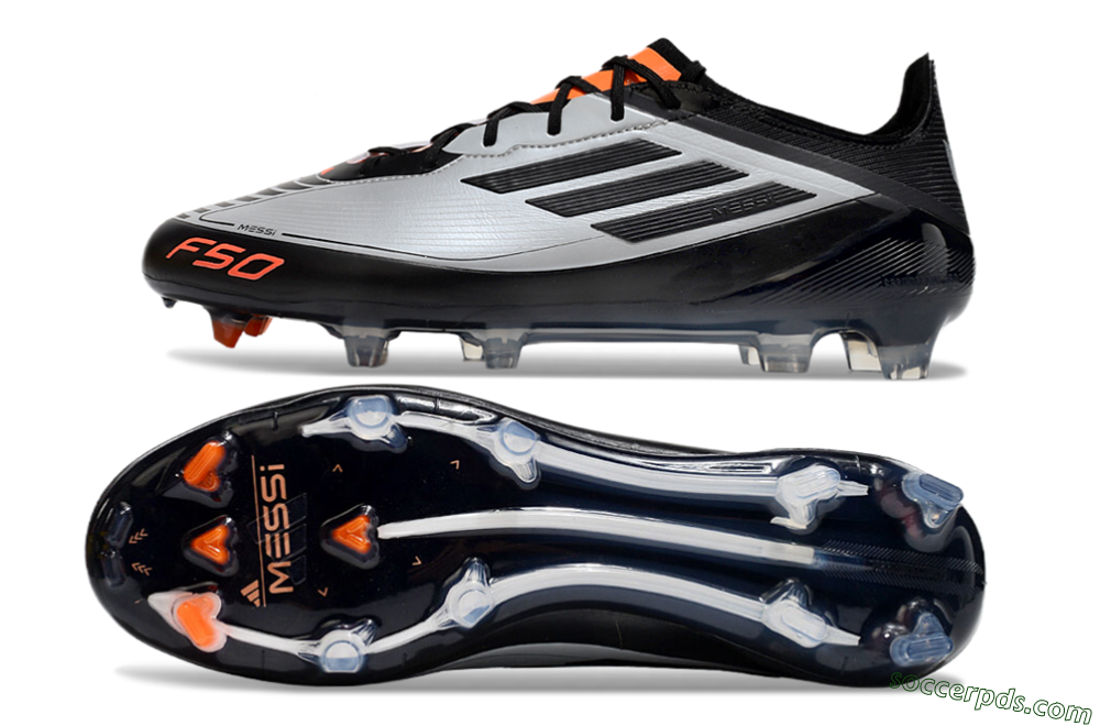 Adidas F50 Elite Messi FG Low-Tops Football Boots - Silver/Black/Orange 0