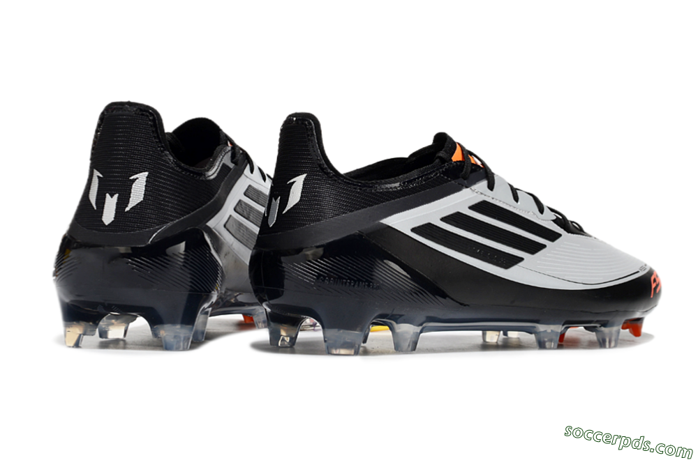 Adidas F50 Elite Messi FG Low-Tops Football Boots - Silver/Black/Orange 6