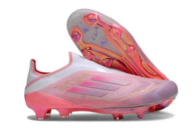 Adidas F50+ Lightstrike Elite Laceless 304 FG Low-Tops Football Boots - Pink/Purple/Gold