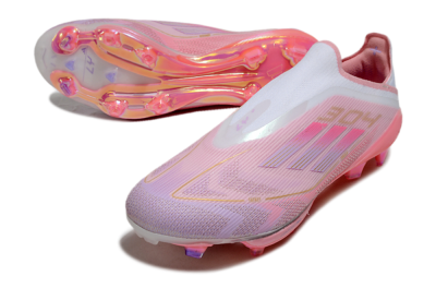 Adidas F50+ Lightstrike Elite Laceless 304 FG Low-Tops Football Boots - Pink/Purple/Gold