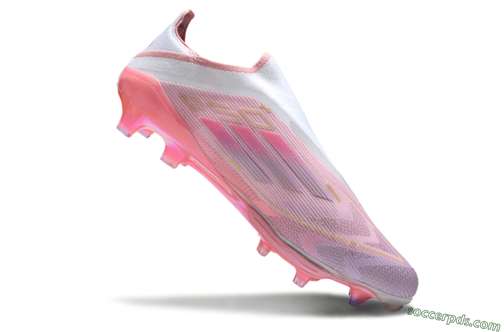 Adidas F50+ Lightstrike Elite Laceless 304 FG Low-Tops Football Boots - Pink/Purple/Gold 4