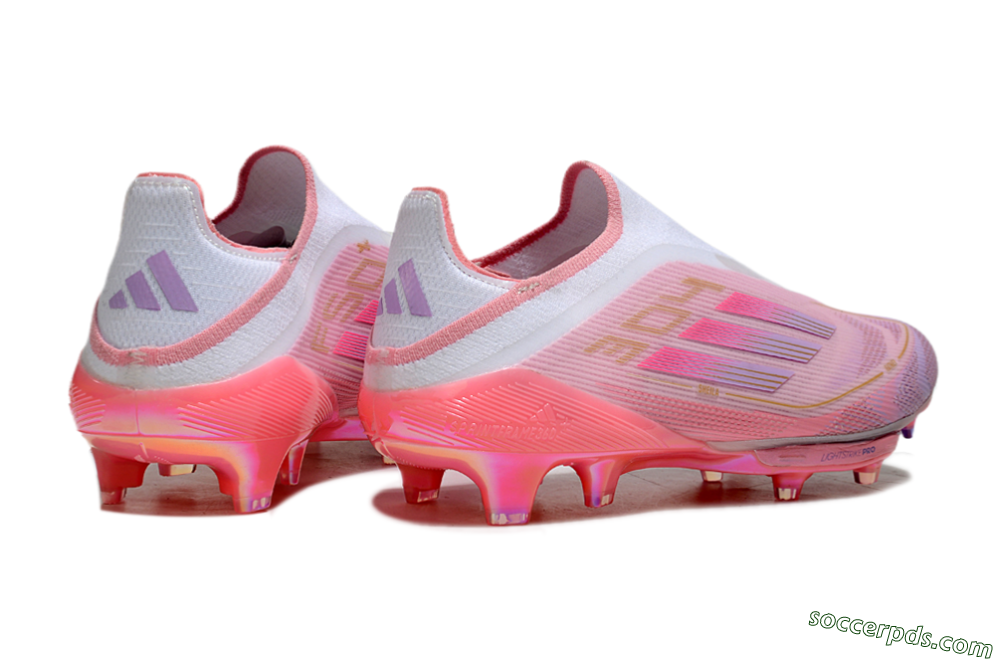 Adidas F50+ Lightstrike Elite Laceless 304 FG Low-Tops Football Boots - Pink/Purple/Gold 6