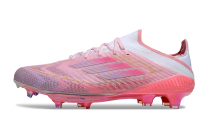 Adidas F50+ Lightstrike 304+ Elite FG Low-Tops Football Boots - Pink/Gold/White