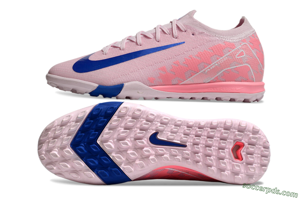 Nike Air Zoom Mercurial Vapor 16 Elite TF Low-Tops Football Shoes - Pink/Blue/White 0